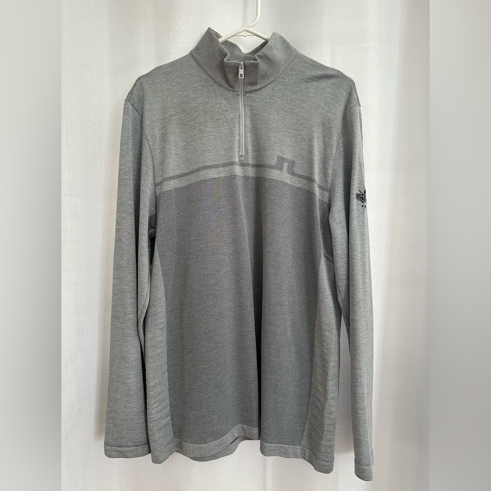 J.Lindeberg LS 1/4 Zip lightweight Pullover Joey Seamless Mid Layer In Gray XL